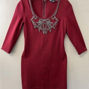 (EUC) Armani Exchange Burgundy Sleeve Dress Women’s Sz S/P AX